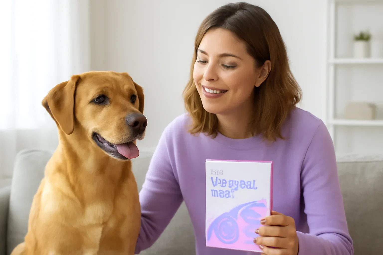 Best Budget Dog DNA Tests visual showing a dog DNA kit and owner in a bright modern setting