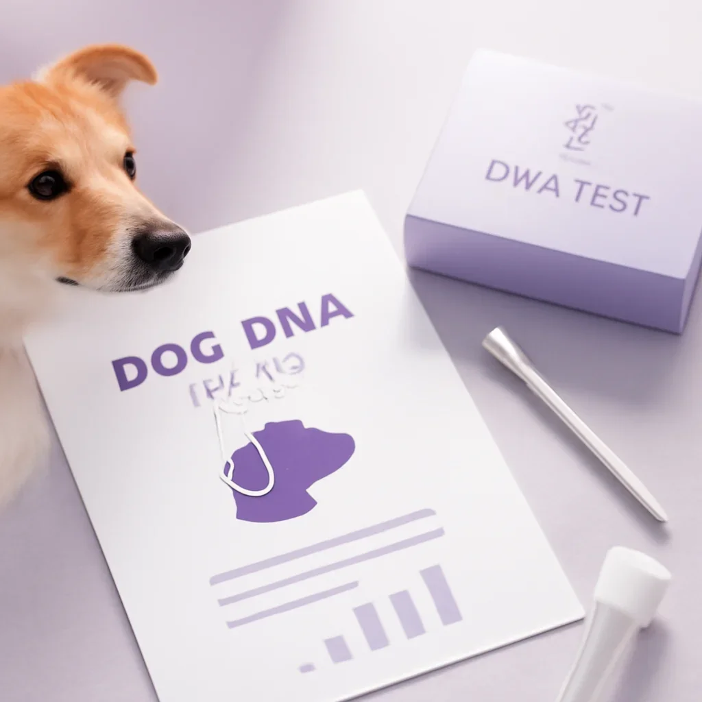 Dog DNA testing materials arranged for the can a dog dna test tell age or birthday? page