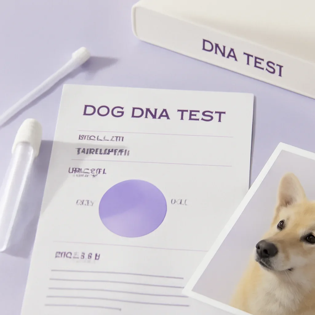 Dog DNA testing materials arranged for the can dog dna tests detect wolf or coyote? page