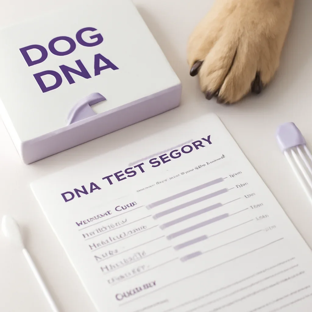 Dog DNA testing materials arranged for the dog dna test turnaround times explained page