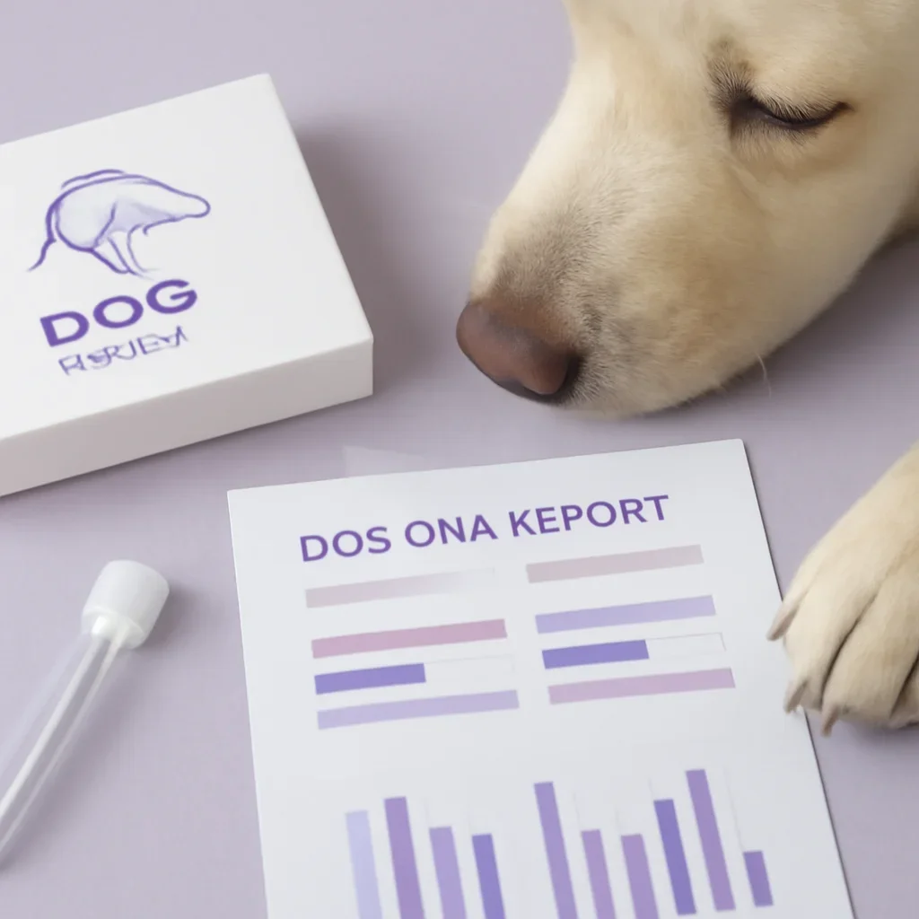 Dog DNA testing materials arranged for the dog paternity dna testing explained page