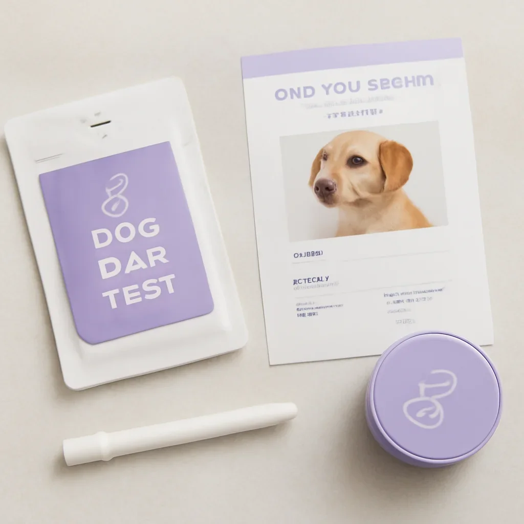 Dog DNA testing materials arranged for the dog poop dna testing for apartments explained page