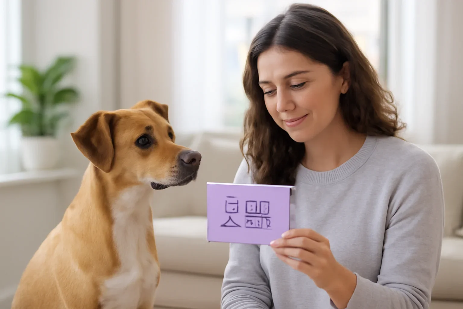 Dog Poop DNA Testing for Apartments Explained visual showing a dog DNA kit and owner in a bright modern setting