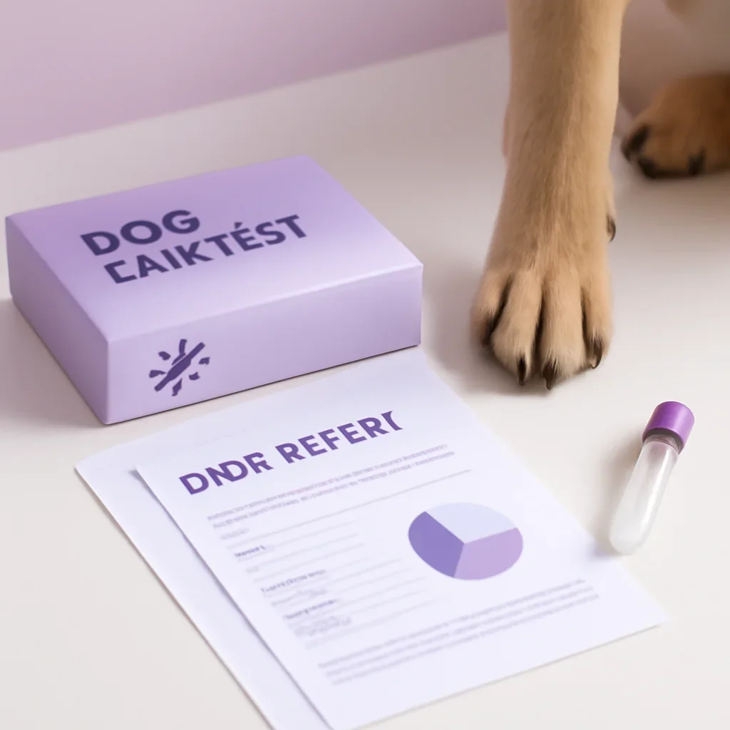 Dog DNA testing materials arranged for the where to buy dog dna tests in canada page